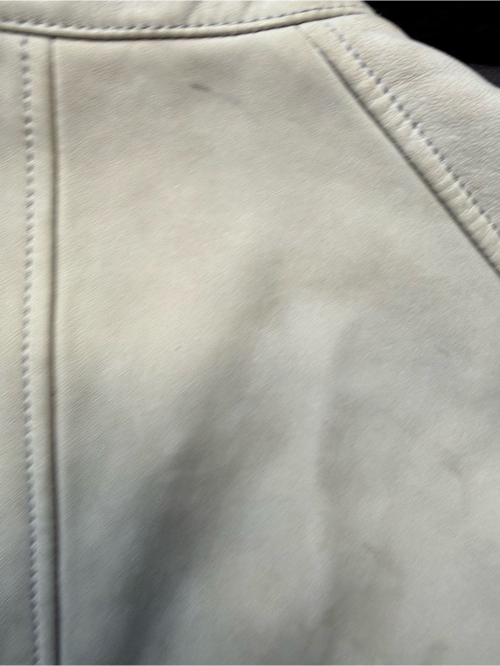 AllSaints Men's Suede Bomber Jacket in Light Beige - Picture 13 of 13